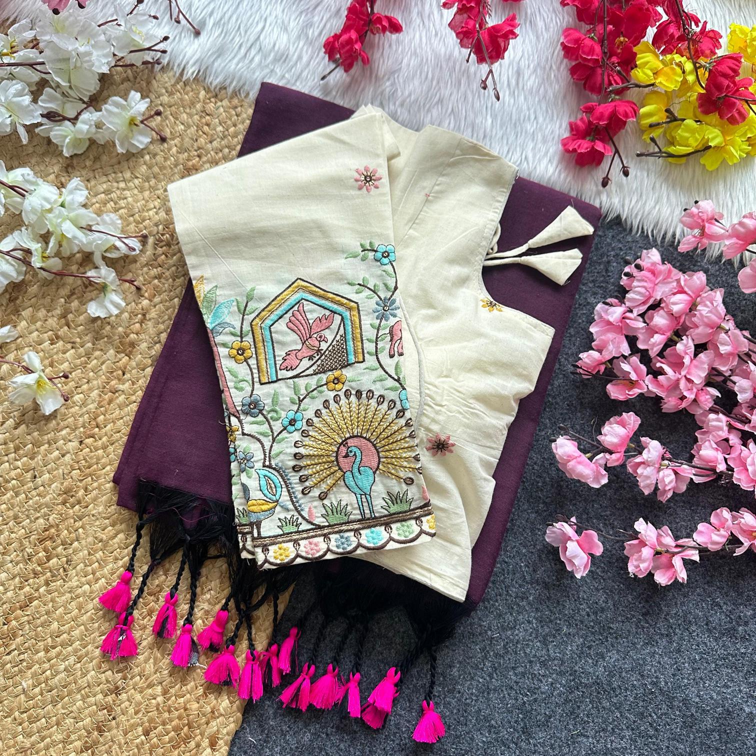 Blousewala HK18 khadi cotton saree most popular in which city in india