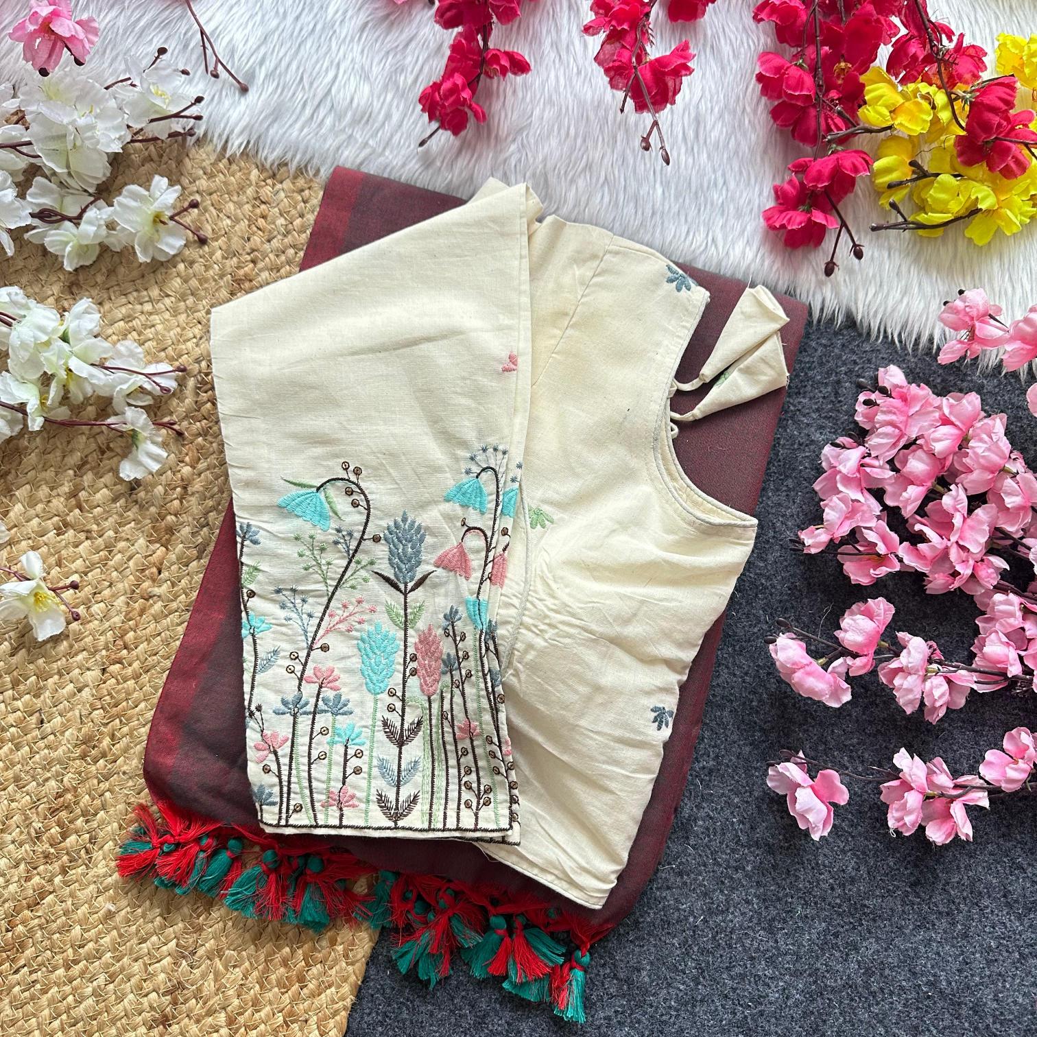 Blousewala HK18 khadi cotton saree most popular in which city in india