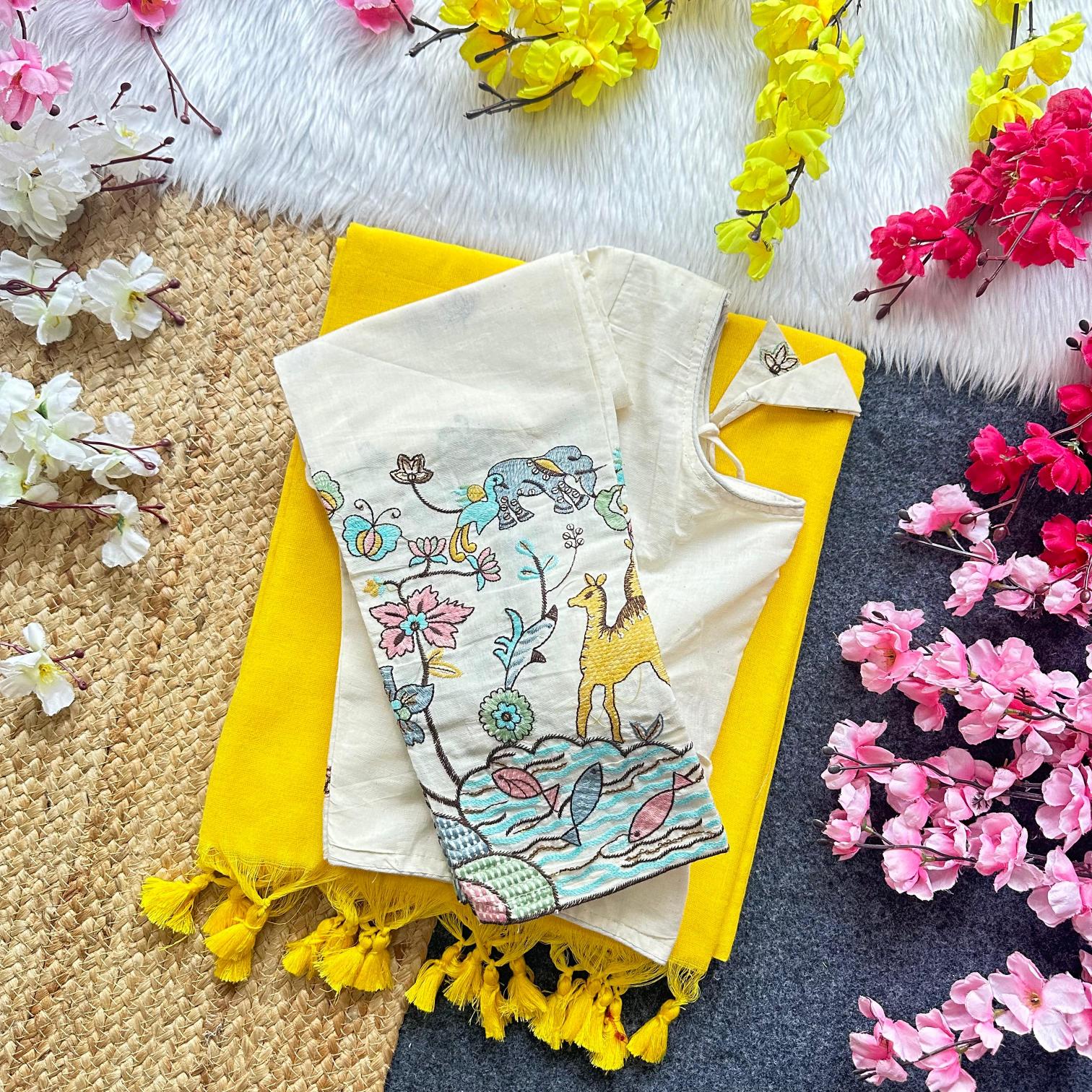 Blousewala HK18 khadi cotton saree most popular in which city in india