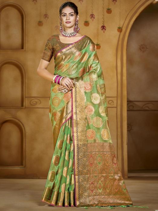 Bunawat Chandani Vol 3 organza saree online india
