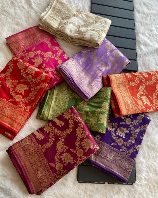 Dazira Pure Soft Cotton Russian Silk buy sarees online india