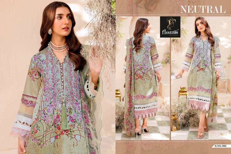 Flossie Maria Lawn Vol 3 Chiffon Dupatta Pakistani Suits Wholesale Catalog