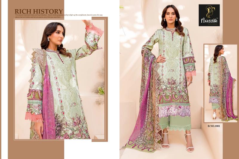 Flossie Maria Lawn Vol 3 Chiffon Dupatta Pakistani Suits Wholesale Catalog