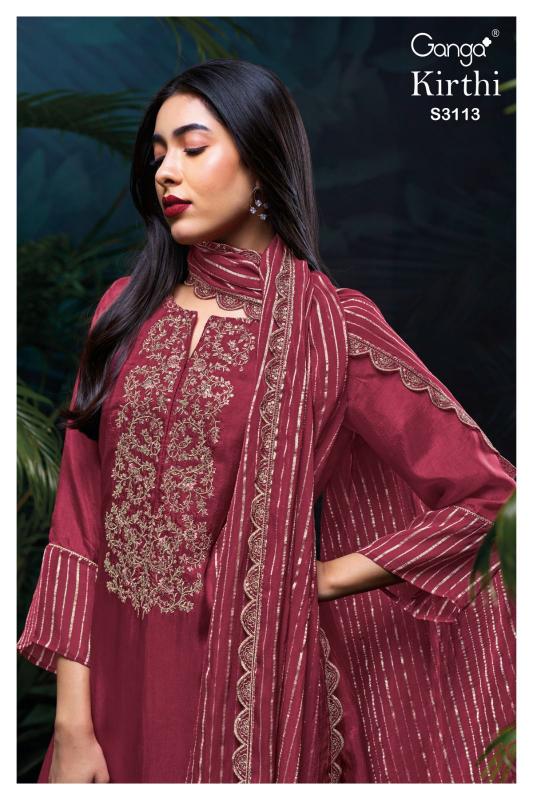 Ganga Kirthi 3113 Premium Pure Bemberg Salwar Kameez Wholesale Catalog