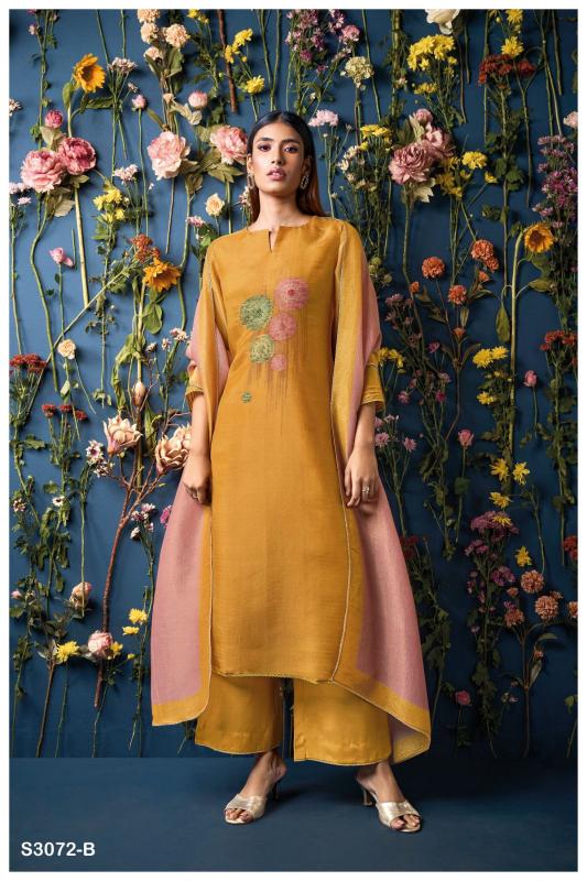 Ganga Ritika 3072 Premium Pure Bemberg Silk Salwar Kameez Wholeslae Catalog