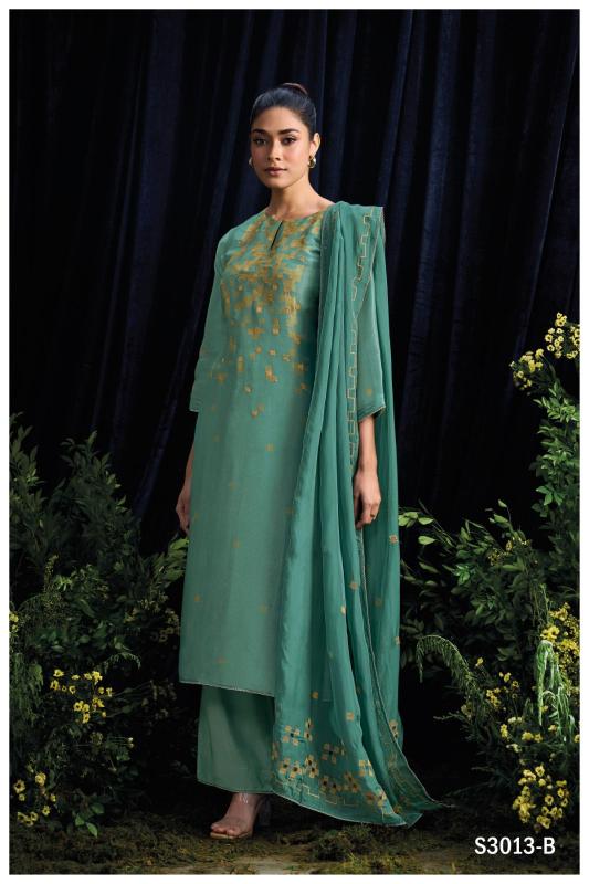 Ganga Yon 3013 Premium Pure Bemberg Salwar Kameez Wholeslae Catalog