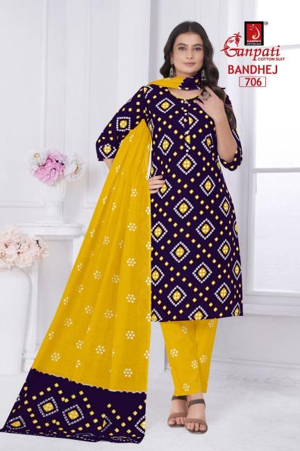 Ganpati Bandhani Pant Vol-7 – Kurti Pant With Dupatta - Wholesale Catalog