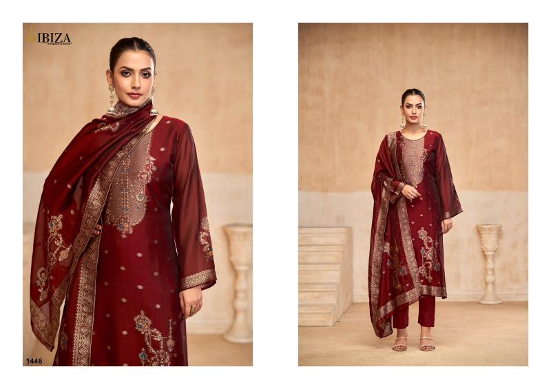 Ibiza Mian Pure Banglory Silk Jacquard Salwar Kameez Wholesale Catalog