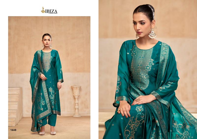Ibiza Mian Pure Banglory Silk Jacquard Salwar Kameez Wholesale Catalog
