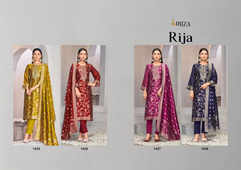 Ibiza Riza Pure Banglory Silk Jacquard Salwar Kameez Wholesale Catalog