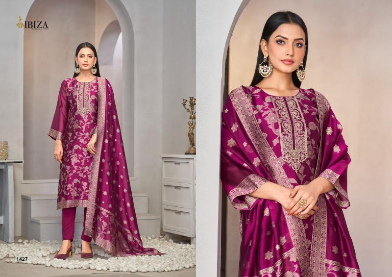 Ibiza Riza Pure Banglory Silk Jacquard Salwar Kameez Wholesale Catalog