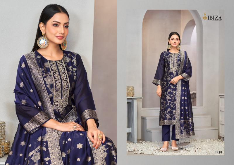 Ibiza Riza Pure Banglory Silk Jacquard Salwar Kameez Wholesale Catalog