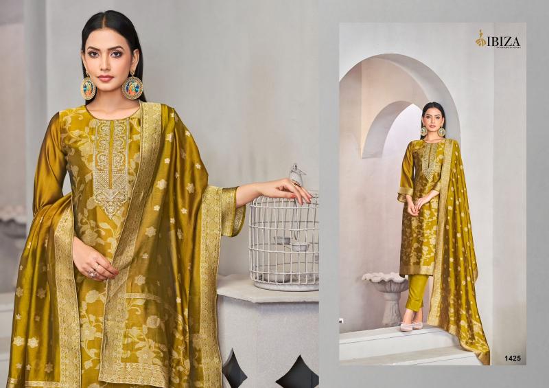 Ibiza Riza Pure Banglory Silk Jacquard Salwar Kameez Wholesale Catalog