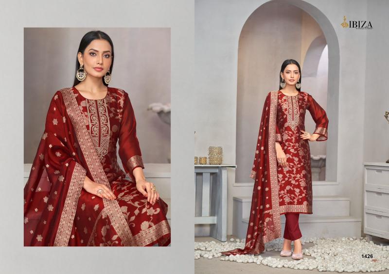 Ibiza Riza Pure Banglory Silk Jacquard Salwar Kameez Wholesale Catalog