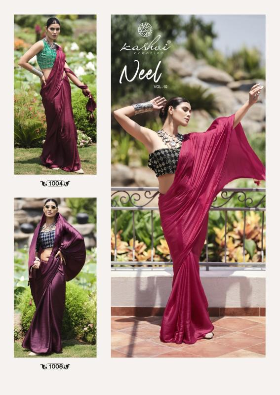 Kashvi Neel Vol 10 satin saree price in india