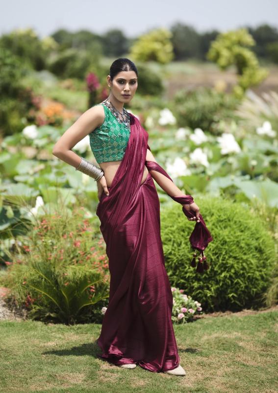 Kashvi Neel Vol 10 satin saree price in india