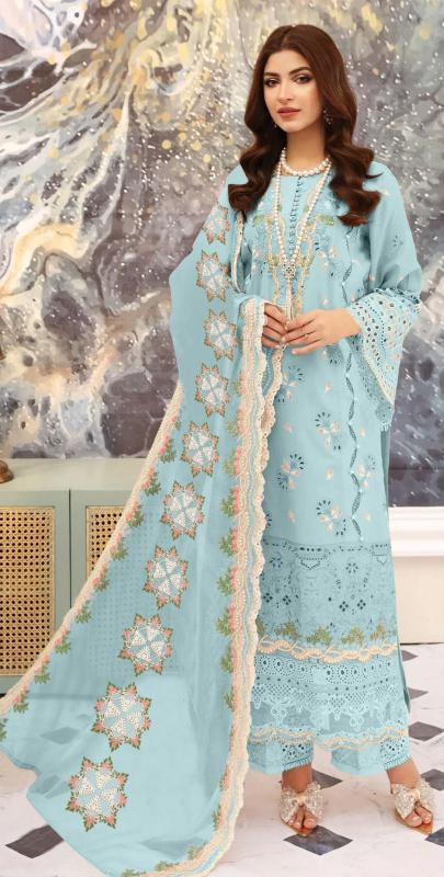Motifz 340 Pure camrik cotton with self embroidery Salwar Kameez Wholesale catalog