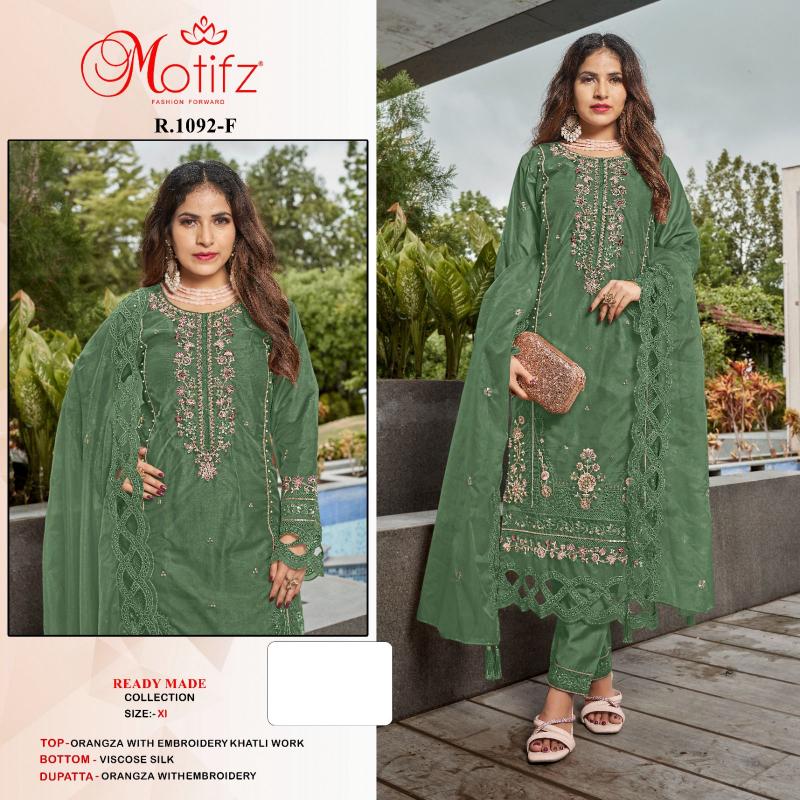 Motifz R 1092 orgnaza Pakistani Suits Wholesale Catalog