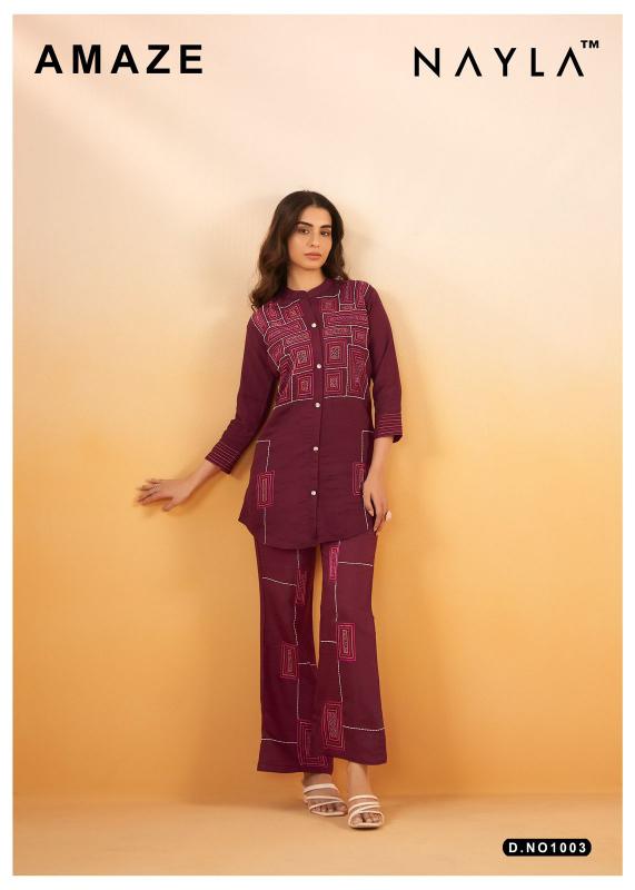 Nayla Amaze Viscose silk Co Ord Set Wholesale Catalog