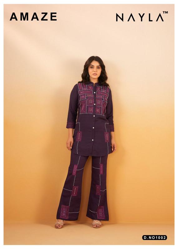 Nayla Amaze Viscose silk Co Ord Set Wholesale Catalog