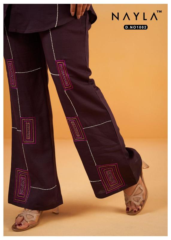 Nayla Amaze Viscose silk Co Ord Set Wholesale Catalog