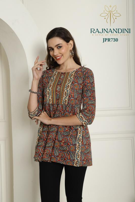 Rajnandini Aaradhya Vol 23 white cotton kurti Top online india