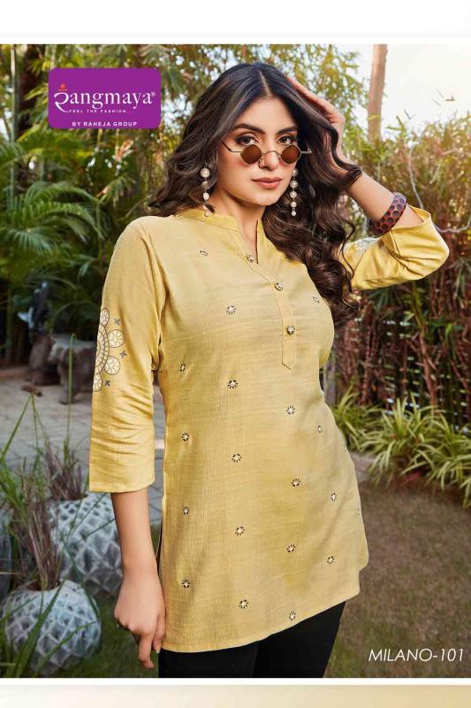 Rangmaya Milano winter short kurtis online shopping in india