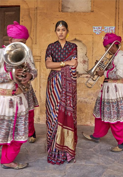 Ressa Sur Taal Gajji Lagdi Fancy Printed no 1 sarees manufactures in india