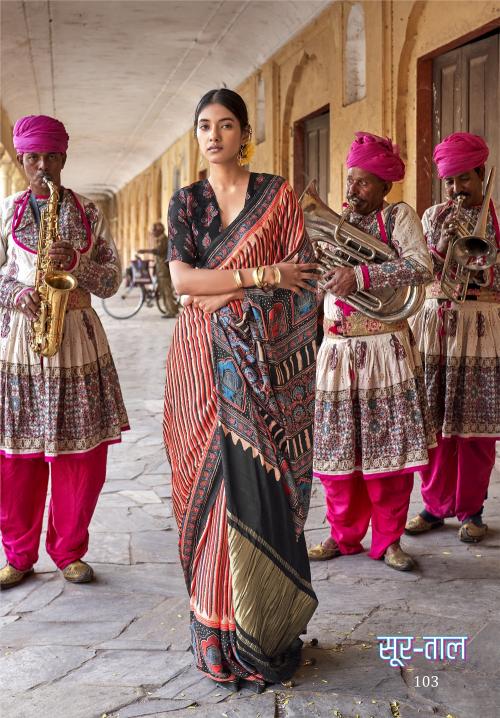 Ressa Sur Taal Gajji Lagdi Fancy Printed no 1 sarees manufactures in india