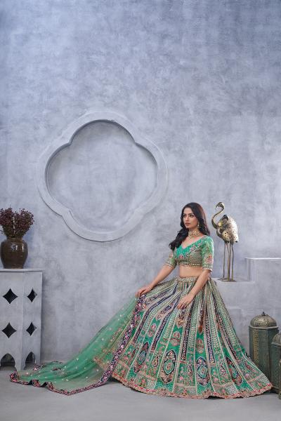 Sabella Banaavat Gazal Set 10 Organza Silk Fancy lehenga wholesale market in pune