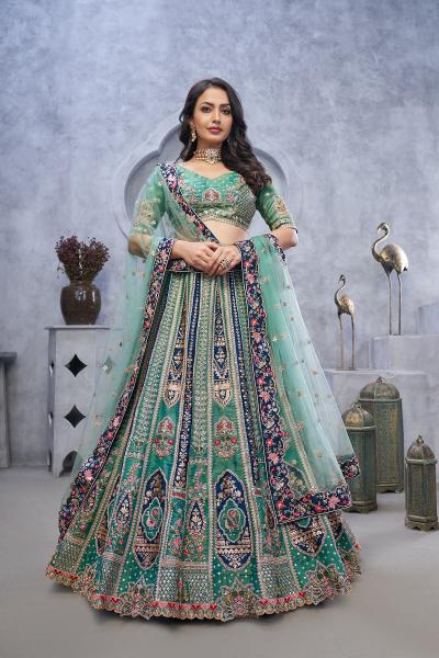Sabella Banaavat Gazal Set 10 Organza Silk Fancy lehenga wholesale market in pune