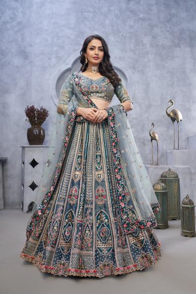 Sabella Banaavat Gazal Set 10 Organza Silk Fancy lehenga wholesale market in pune
