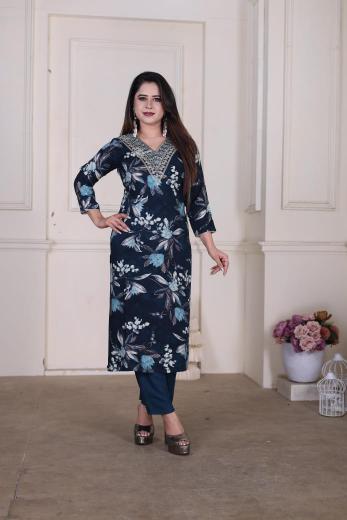 Sabella Heavy Reyon Foil Print buy western kurtis online india