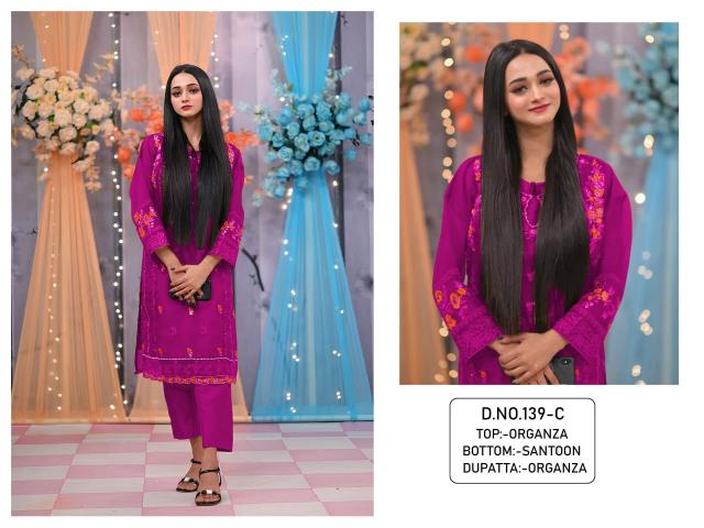 Sabella KF 139 Organza With Sequence Embroidery Salwar Kameez Wholesale catalog