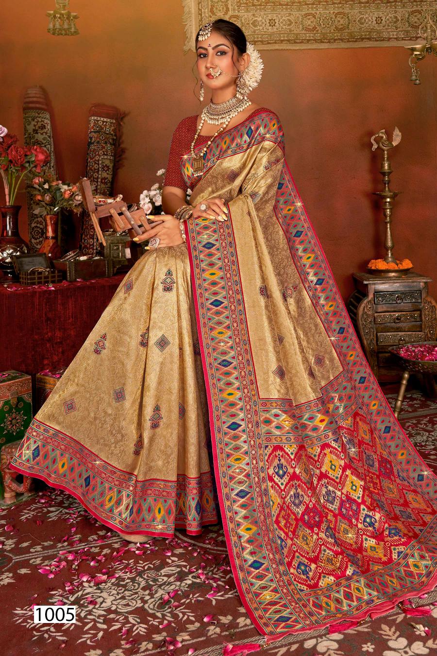 Saroj Dhadkan Tissue Swarovski vol.3 Tissue silk saree  in surat with price wholesale