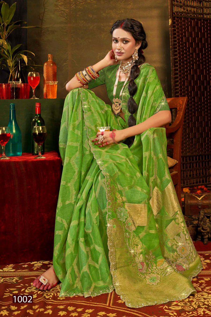 Saroj Ghunghat Jharkan vol.3 Fancy silk saree  in surat with price wholesale
