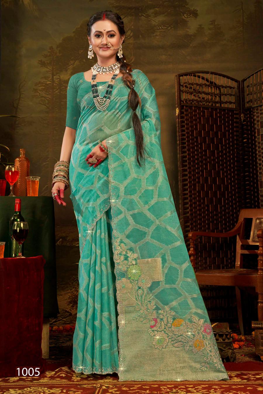 Saroj Ghunghat Jharkan vol.3 Fancy silk saree  in surat with price wholesale