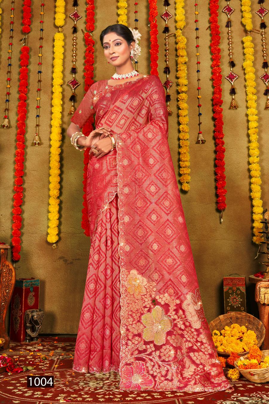 Saroj Ghunghat Jharkan vol.5 Fancy silk saree  in surat with price wholesale