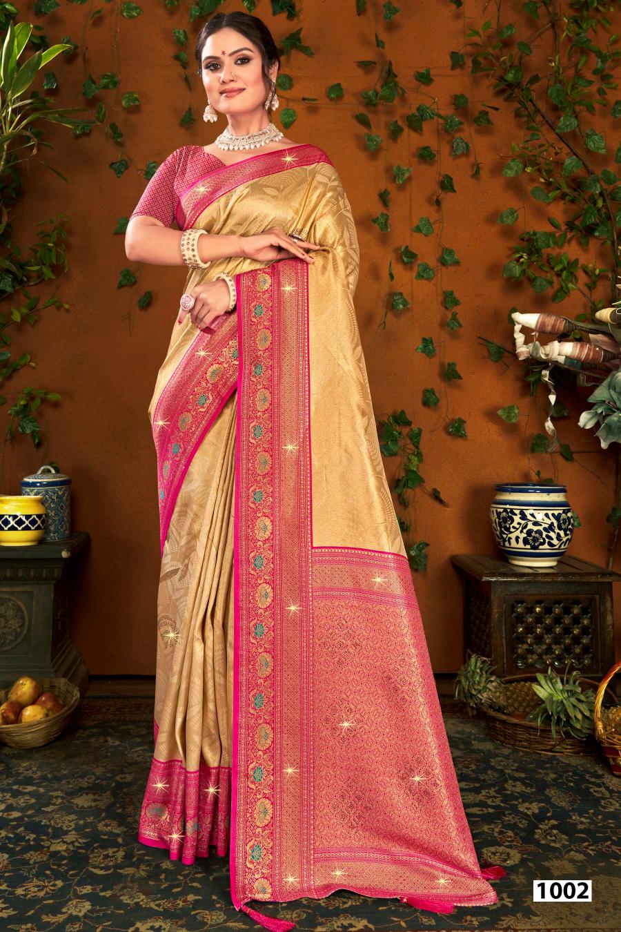 Saroj Shamaa Tissue Swarovski vol.3 Tissue silk saree  in surat with price wholesale