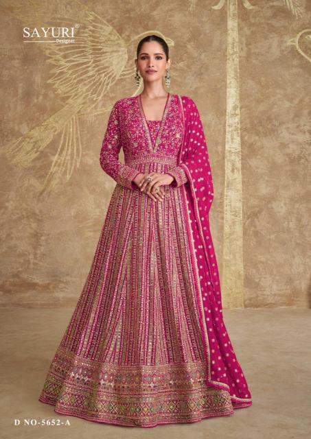 Sayuri Royal Gold Georgette Designer Gown top brands for women kurti in india