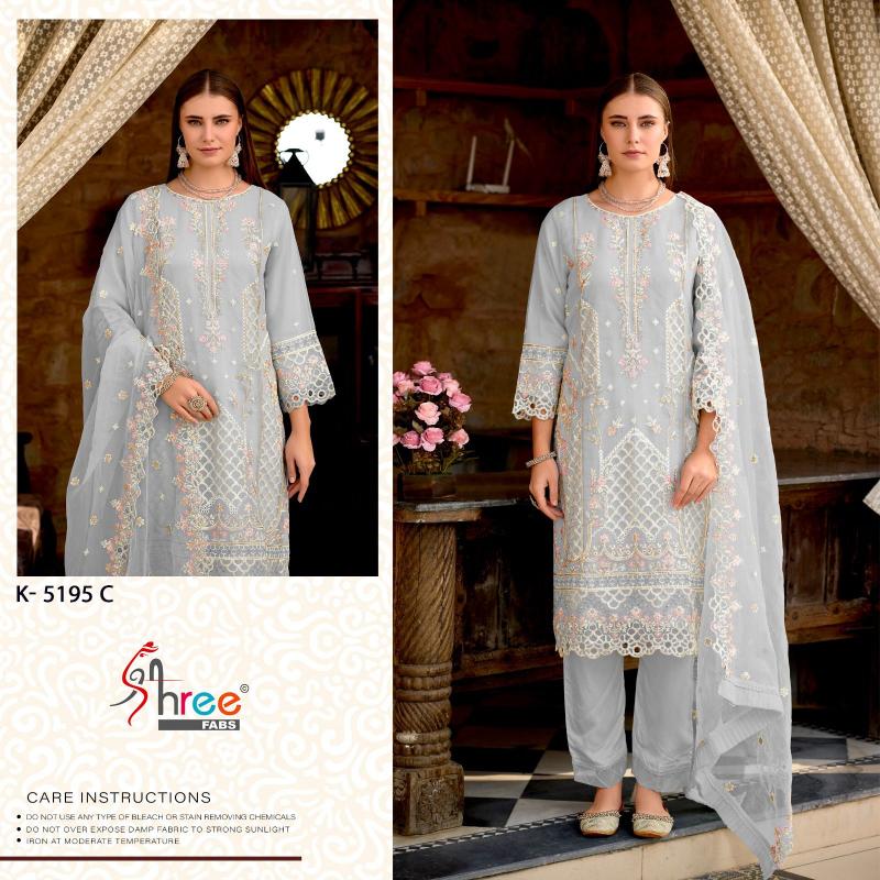 Shree Fabs K 5295 ABCD colour Heavy organza Salwar Kameez Wholesale Catalog