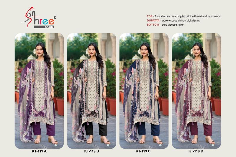 Shree Fabs Kt 119 Crepe Silk Digital Printed pakistani wholesale salwar kameez in karachi