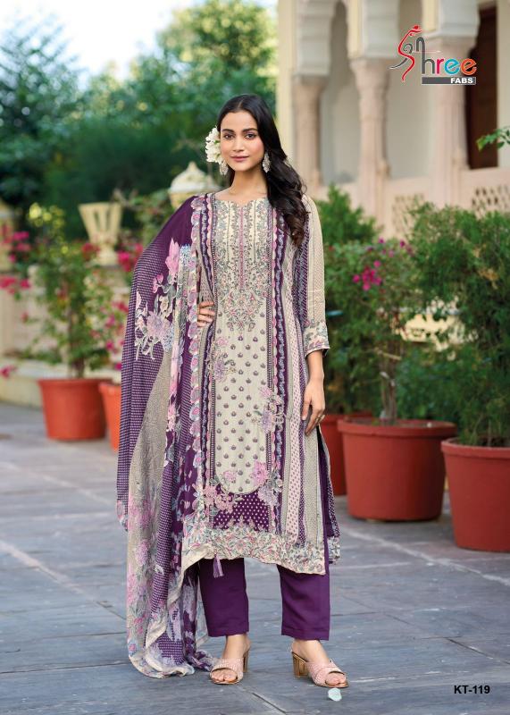 Shree Fabs Kt 119 Crepe Silk Digital Printed pakistani wholesale salwar kameez in karachi