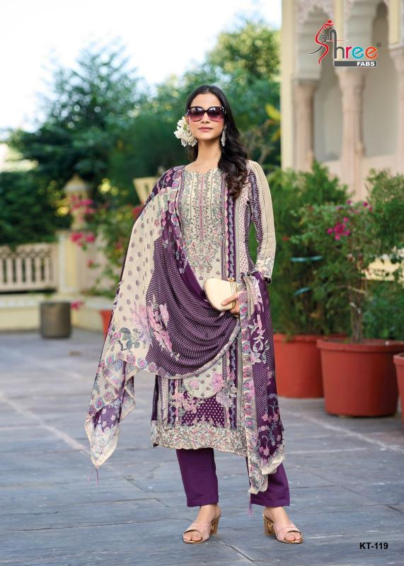 Shree Fabs Kt 119 Crepe Silk Digital Printed pakistani wholesale salwar kameez in karachi