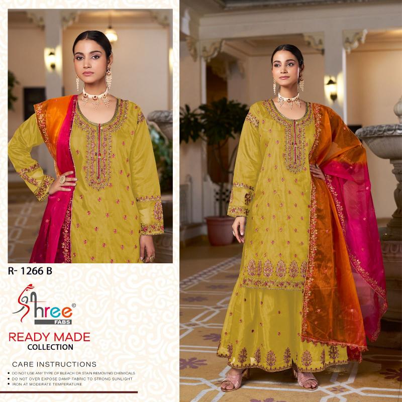 shree fabs R 1266 organza Pakistani Suit Wholesale Catalog