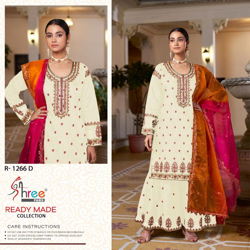 shree fabs R 1266 organza Pakistani Suit Wholesale Catalog