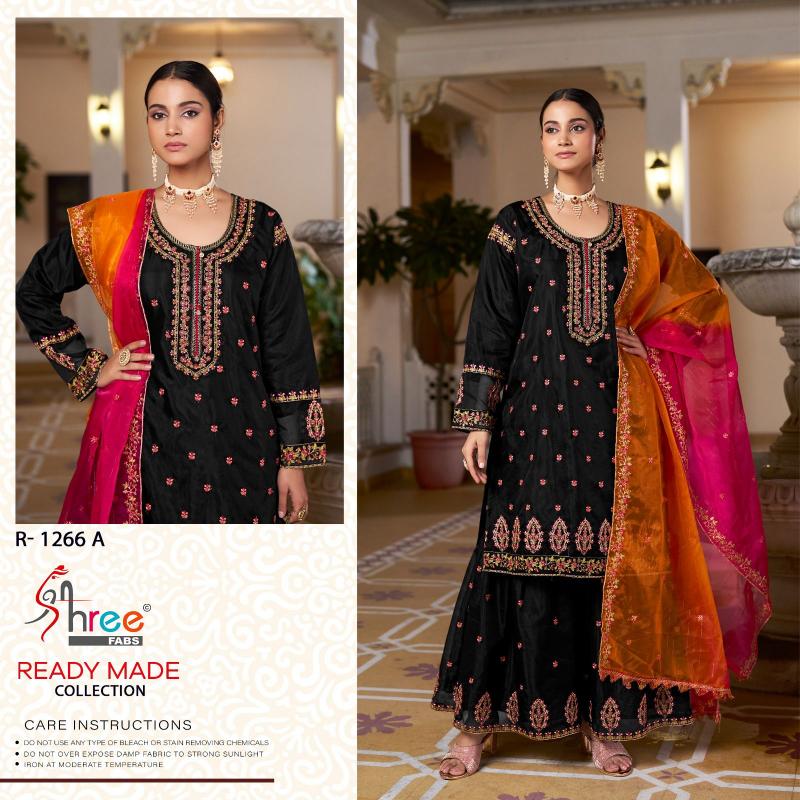 shree fabs R 1266 organza Pakistani Suit Wholesale Catalog