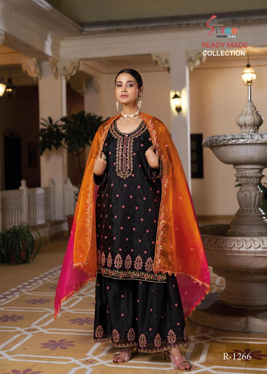 shree fabs R 1266 organza Pakistani Suit Wholesale Catalog