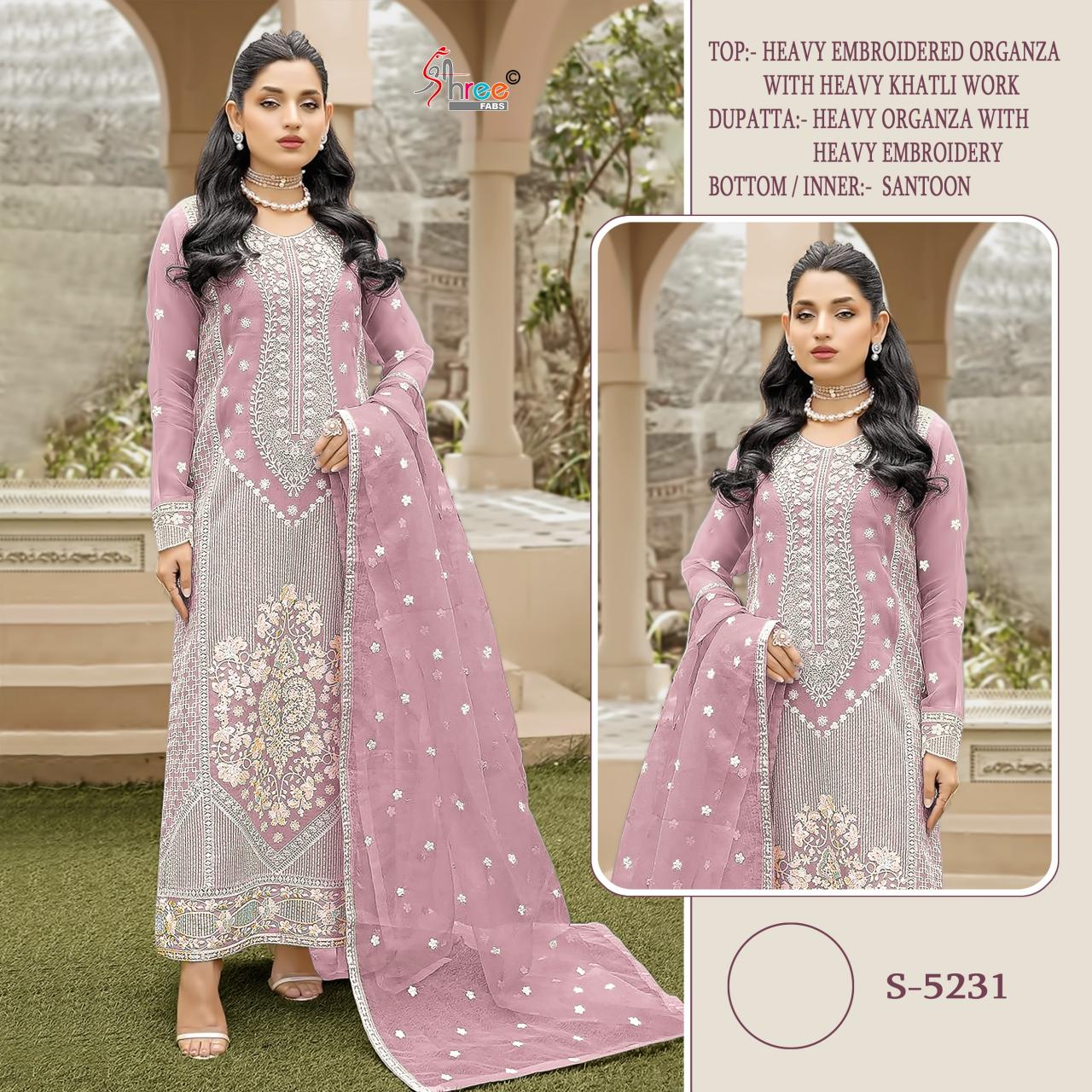 Shree Fabs S 5231 Embroidered Pakistani Suits Wholesale Catalog
