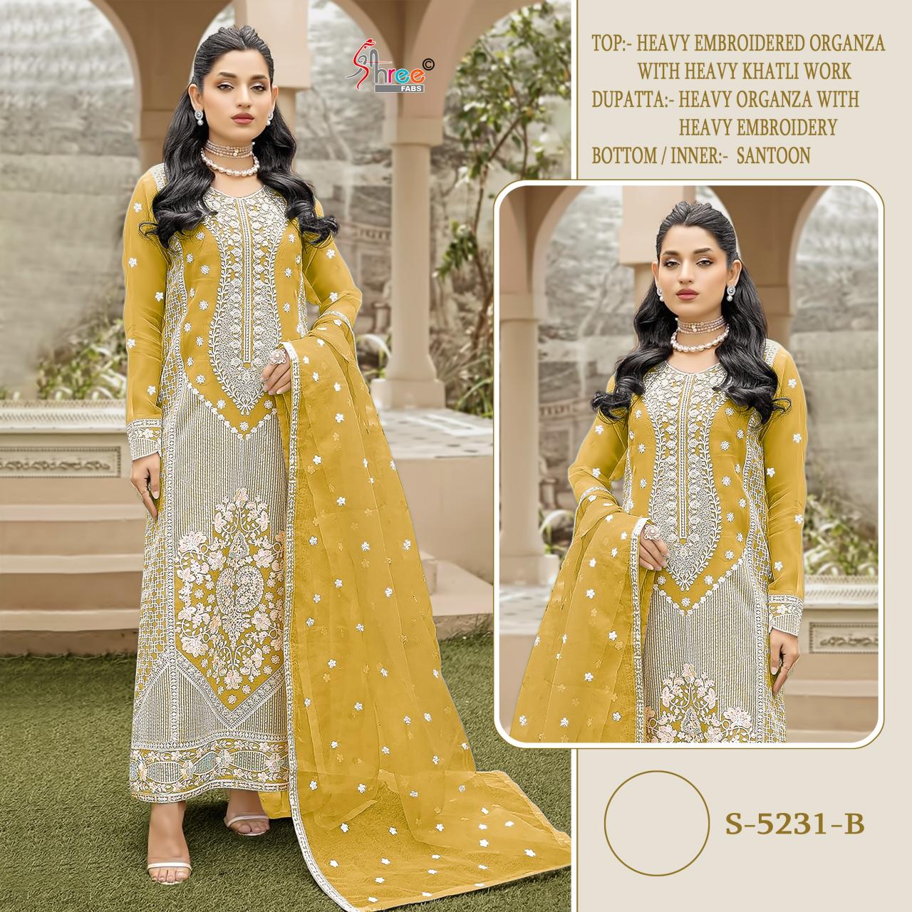 Shree Fabs S 5231 Embroidered Pakistani Suits Wholesale Catalog